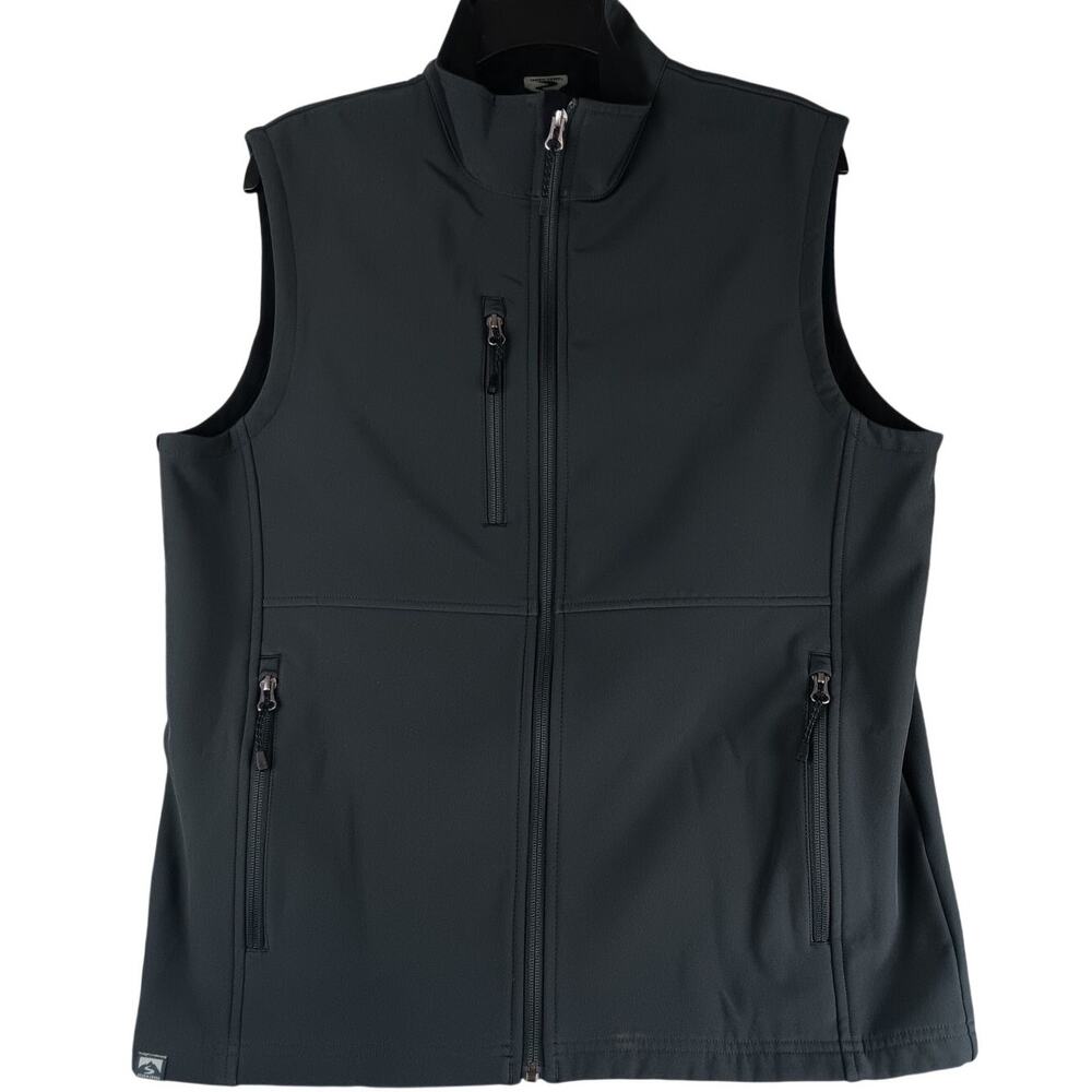 Storm Creek Trailblazer Softshell Vest Mens Medium Charcoal Gray Performance Zip